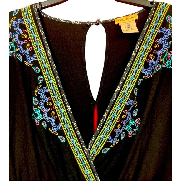 Flying Tomato Black Embroidered Romper - Picture 5 of 10